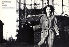 Seite der Modezeitschrift mit Abbildung einer Frau