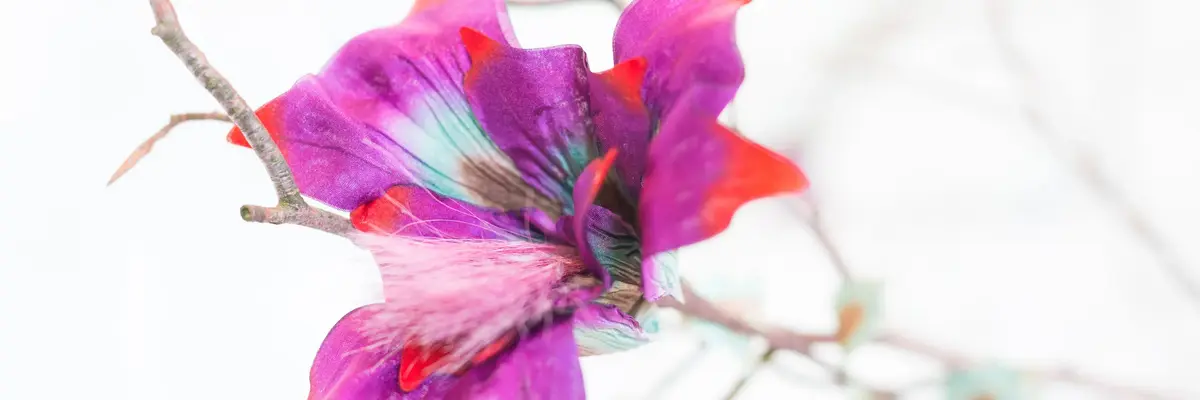 eine pinke Kunstblume