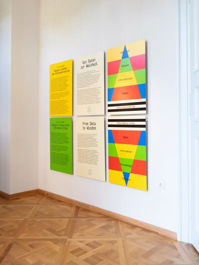 Ausstellungsansicht "Common Knowledge – Design in Zeiten der Informationskrise"