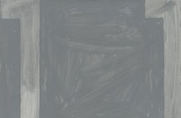 Jürgen Schön, Zeichnung, 2018 Graue Farbblöcke.