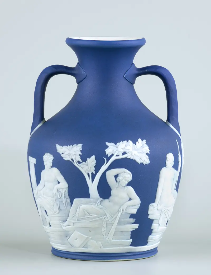 Portlandvase (verkleinerte Nachbildung), England, Staffordshire, Etruria, nach 1839, Wedgwood 